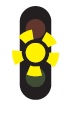 Luz amarilla intermitente del semáforo
