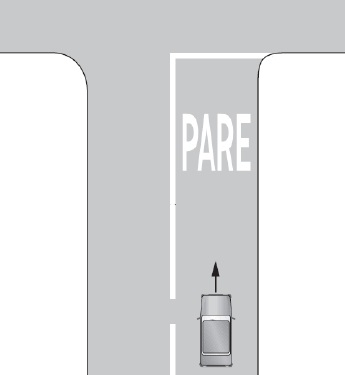 Demarcación por señal 'Pare'