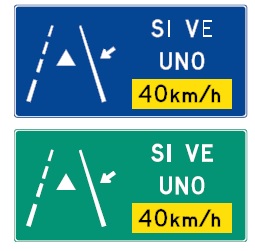 Señales informativas sobre demarcación por zonas de niebla