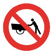 Señal Prohibida circulación de carros de mano