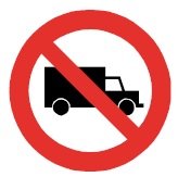 Señal Prohibida circulación de vehículos de carga