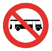 Señal Prohibida circulación de buses