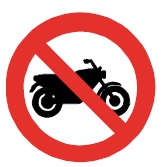 Señal Prohibida circulación de motocicletas