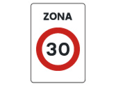 Señal Velocidad máxima zona 30